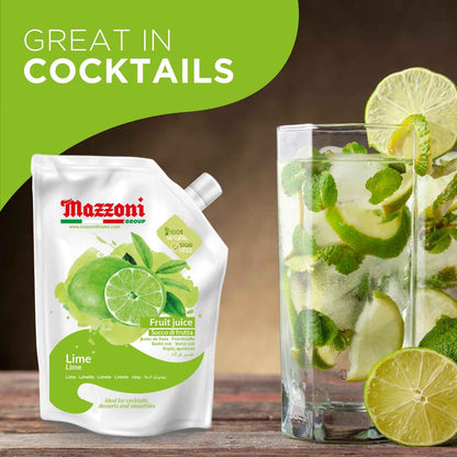 Mazzoni, Real Lime Juice, 100% Pure Lime, Just Juice, No Sugar Added, 2.2 lb