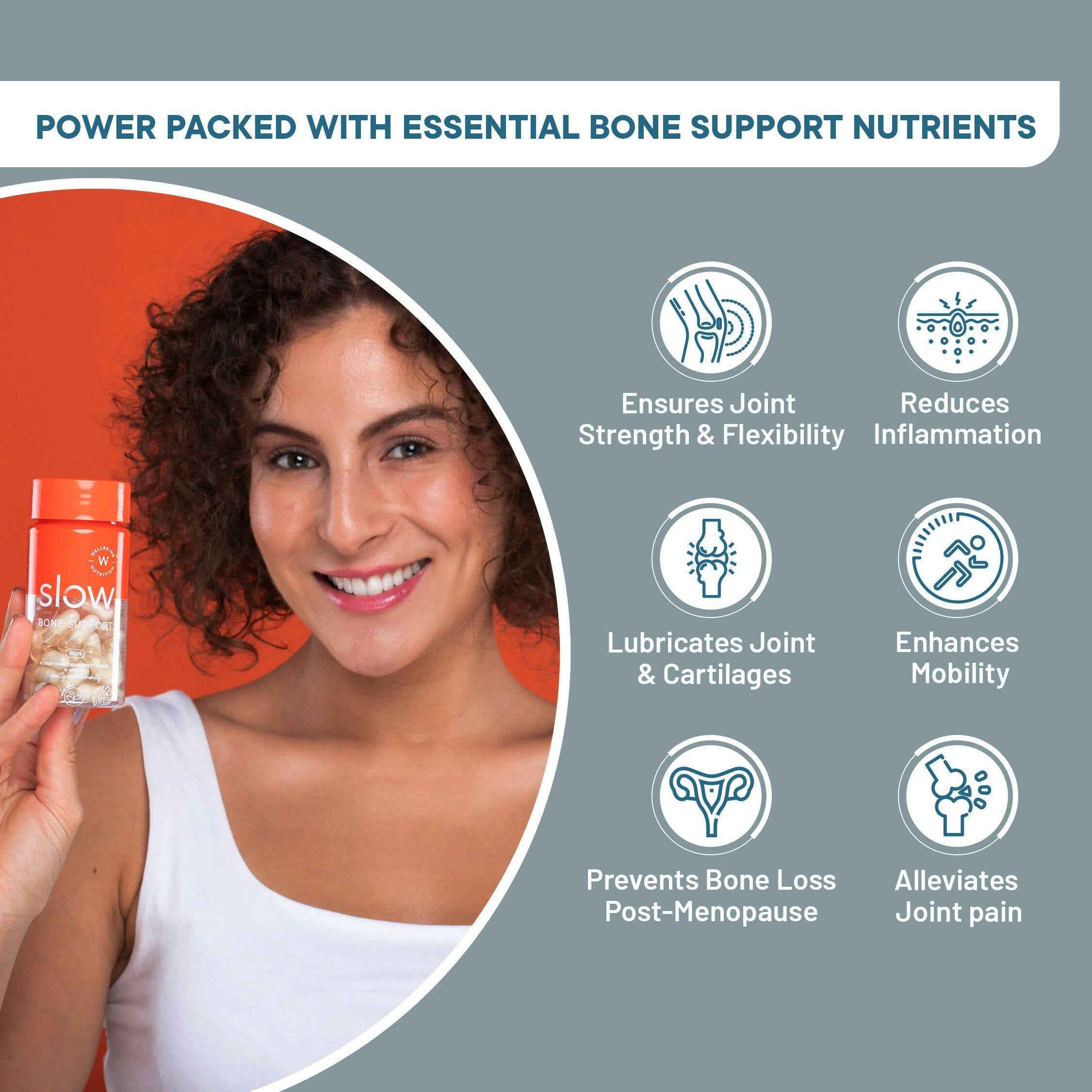 Wellbeing Nutrition Slow | Bone &amp; Joint Support Capsules
