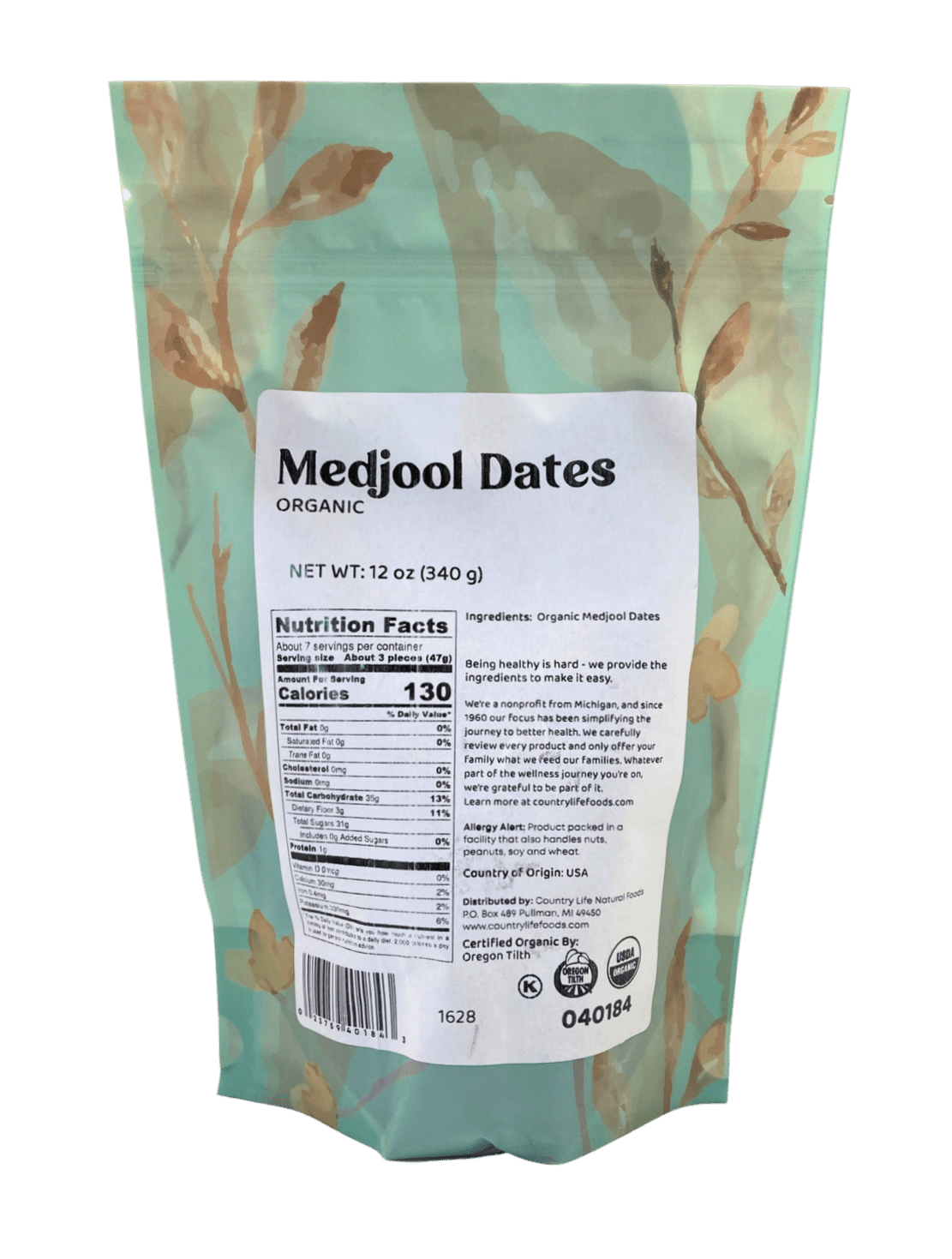 Dates, Medjool, Organic by Country Life Natural Foods