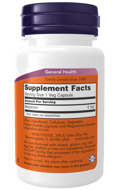 Melatonin 5mg by Country Life Natural Foods