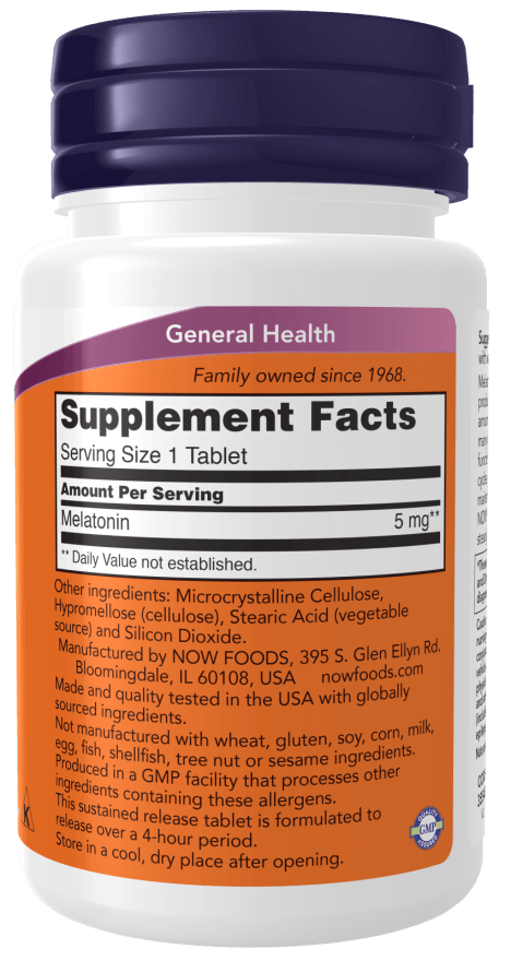 Melatonin 5mg Sustained Release by Country Life Natural Foods