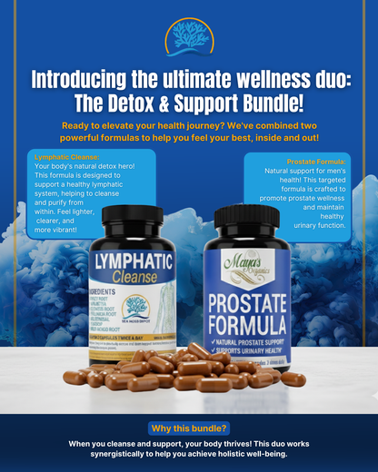 Men’s Total Flow Bundle™ - Lymphatic Cleanse + Prostate &amp; Urinary Support Formula - DestGlow