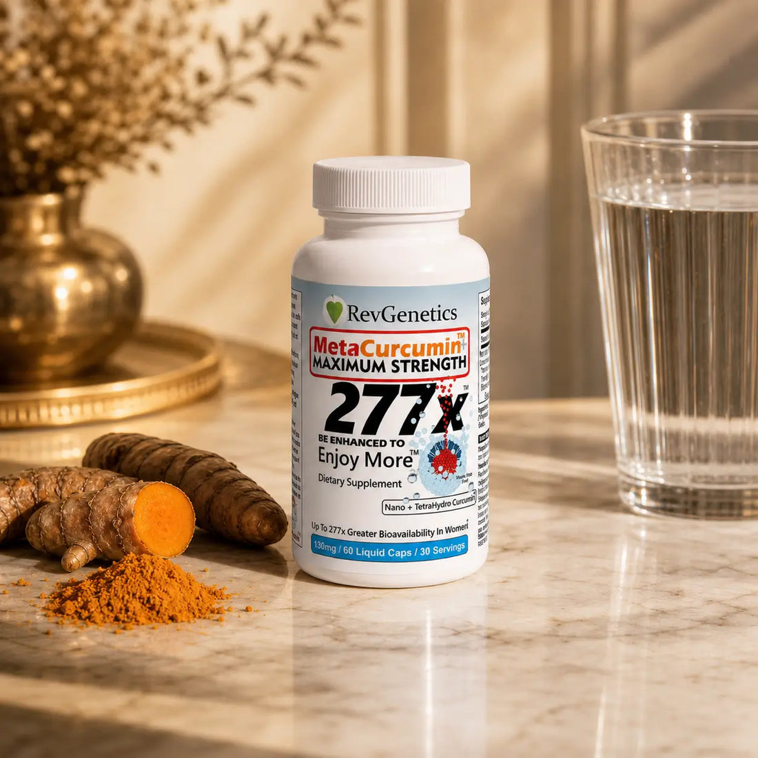 MetaCurcumin 277x: 10x SIRT6 Boost, No Pepper by RevGenetics