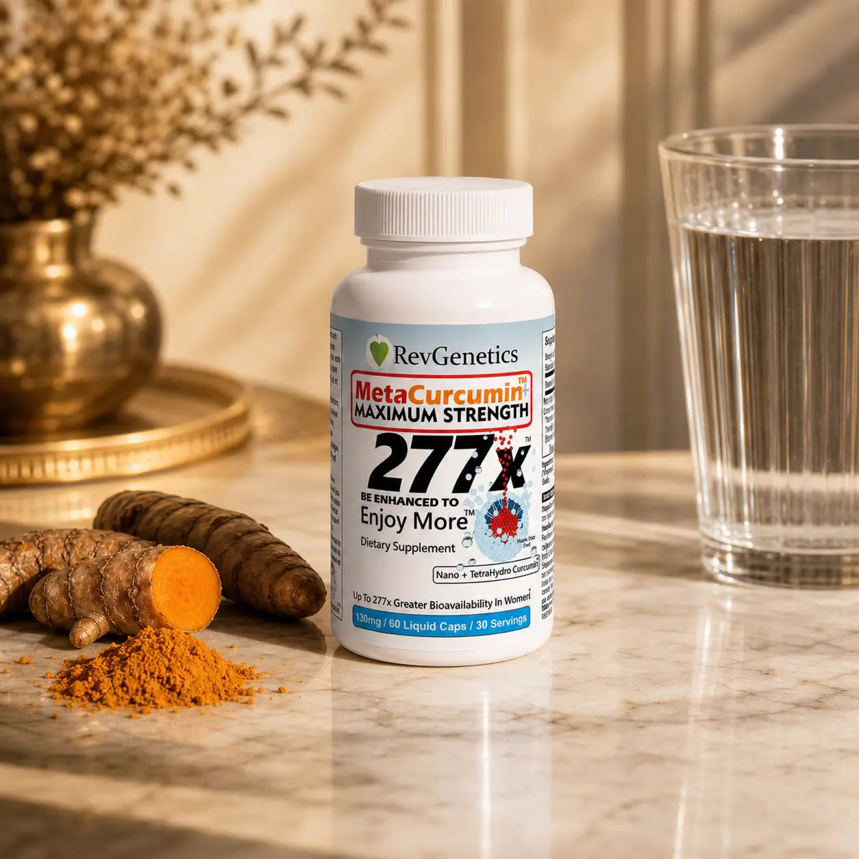 MetaCurcumin 277x: 10x SIRT6 Boost, No Pepper by RevGenetics