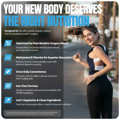 Shiny Leaf Methylated Bariatric Multivitamin Without Iron