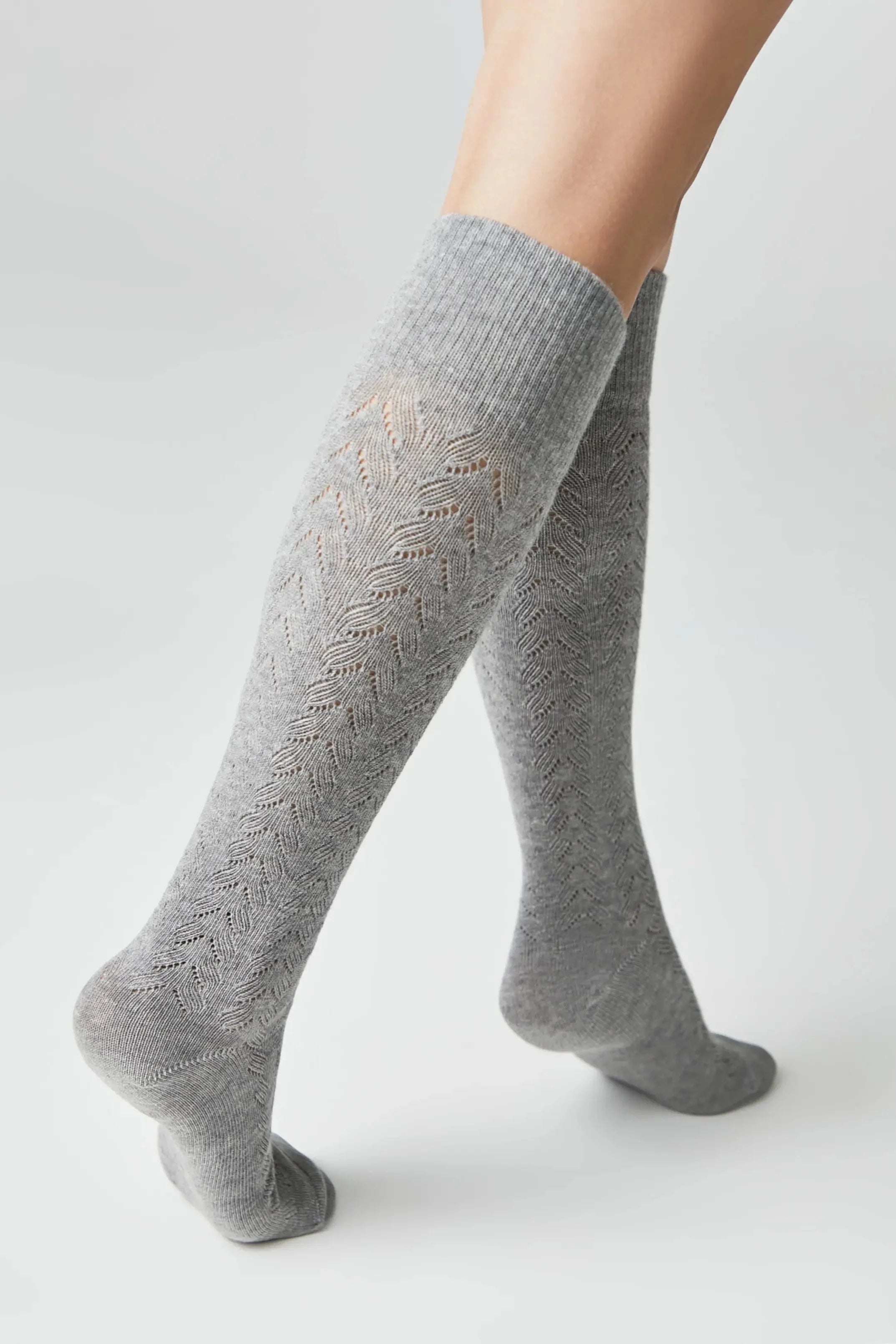 Cotton Knee Highs Conte Classic 010 - Cotton Blend and Knitted Pattern  DestGlow