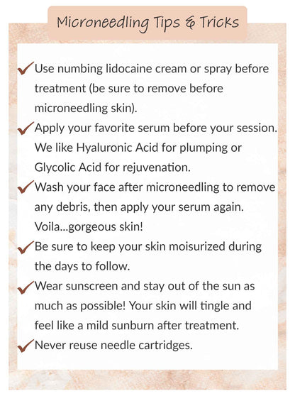 Microneedling Pen Wireless Electric Derma Wand with 6 Pieces Replacement Needle Cartridges for Microneedling Pen Adjustable Depth Microneedle Dermapen