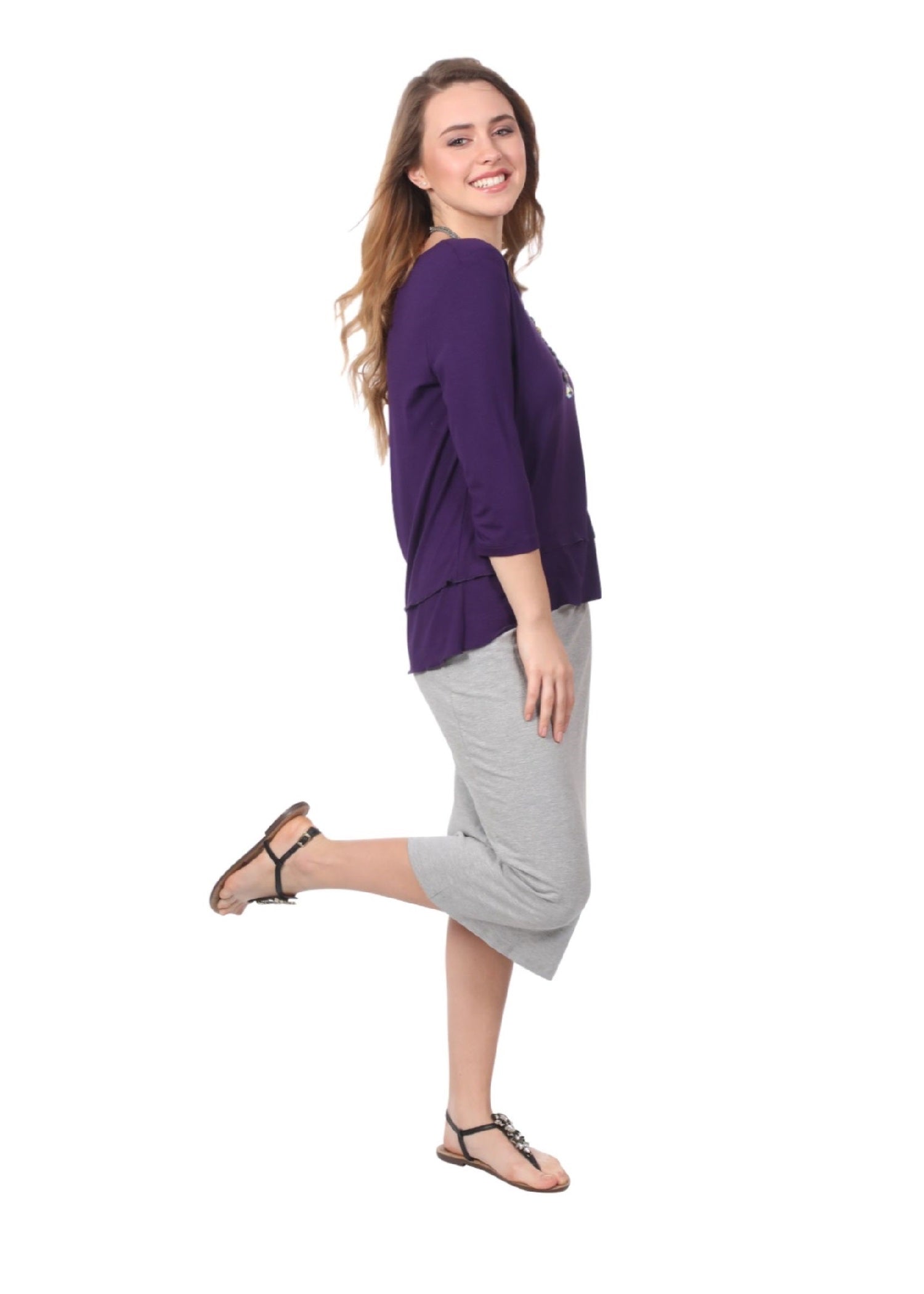 Mid-Calf Pencil Skirt in Cotton Spandex – No Slits by Kosher Casual USA