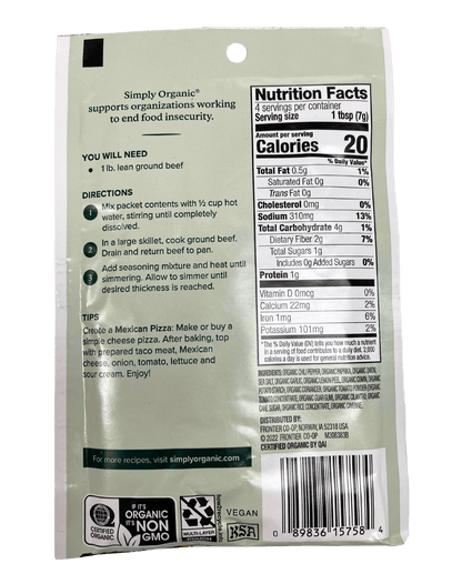 Taco Seasoning, Mild by Country Life Natural Foods