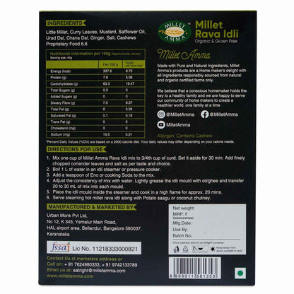 Millet Amma Millet Rava Idli Mix