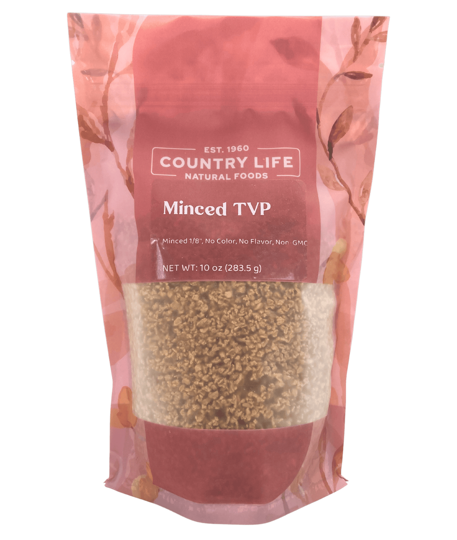 TVP Minced 1/8", No Added Color or Flavor, Non-GMO by Country Life Natural Foods
