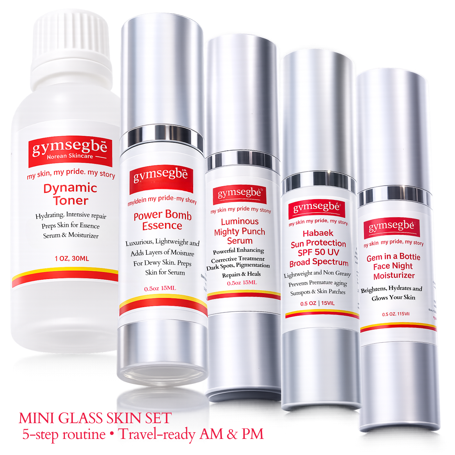 Mini Set - Travel Size - Glass Skin Set by gymsegbë
