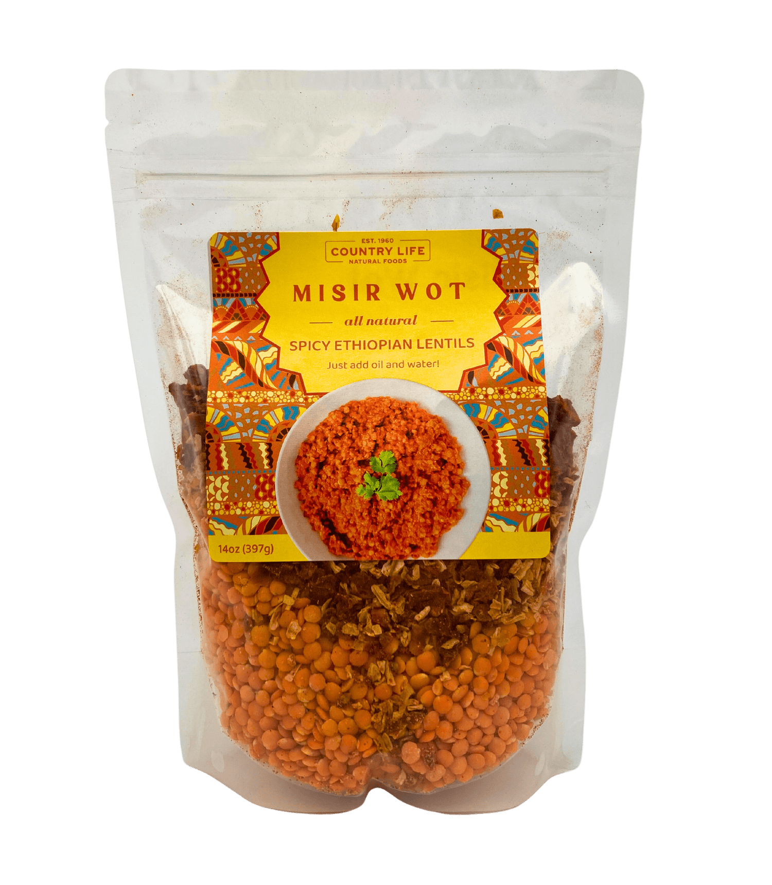 Misir Wot - Spicy Ethiopian Red Lentils by Country Life Natural Foods