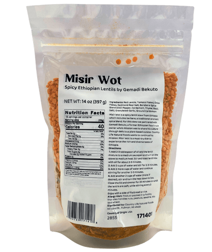 Misir Wot - Spicy Ethiopian Red Lentils by Country Life Natural Foods
