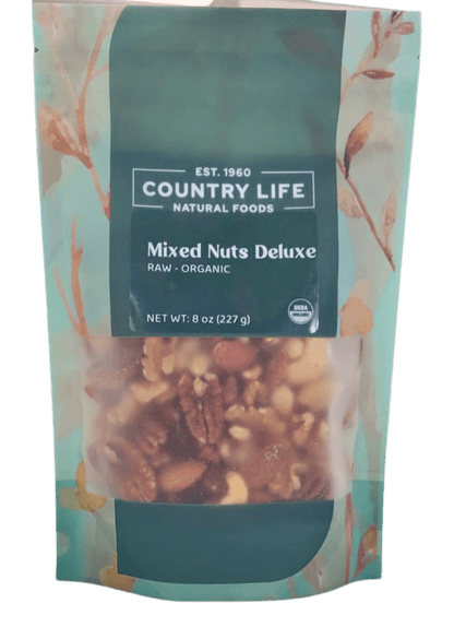 Mixed Nuts Deluxe, Raw, Organic by Country Life Natural Foods
