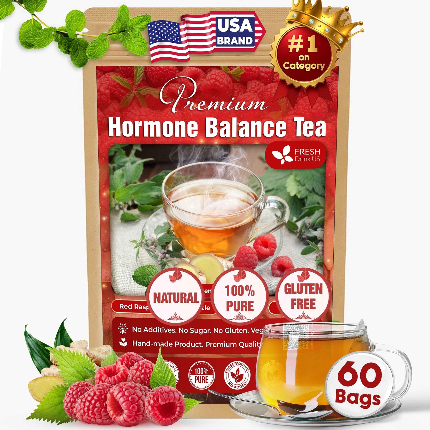 Hormone Balance Natural Menstrual Cycle Support Tea