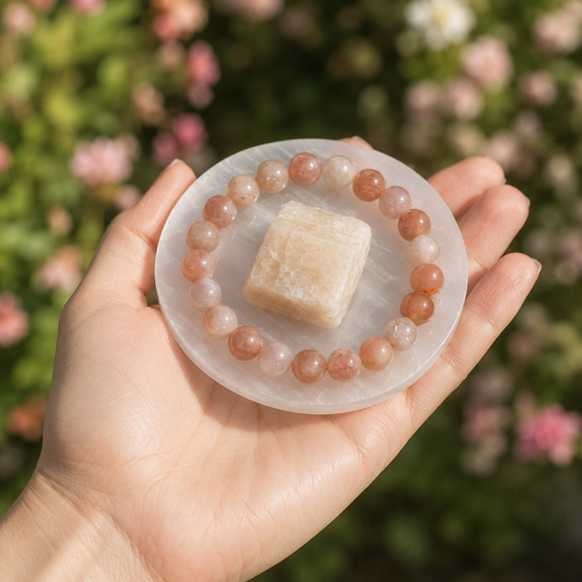 Moonstone Crystal Gift Set For Emotional Support and Protection, Real Polished Gemstones.  DestGlow
