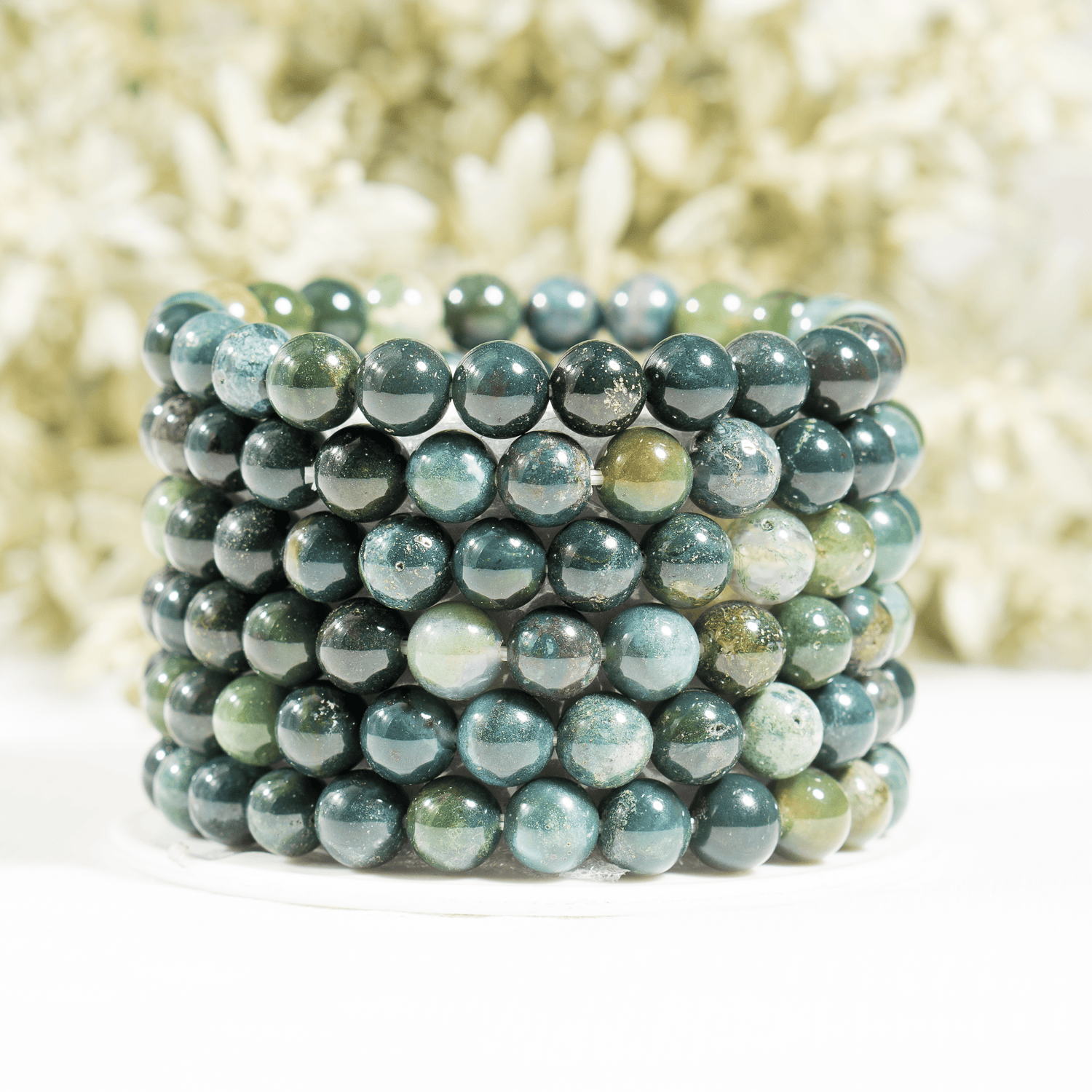 Moss Agate Bracelet (Balance and Communication)  DestGlow