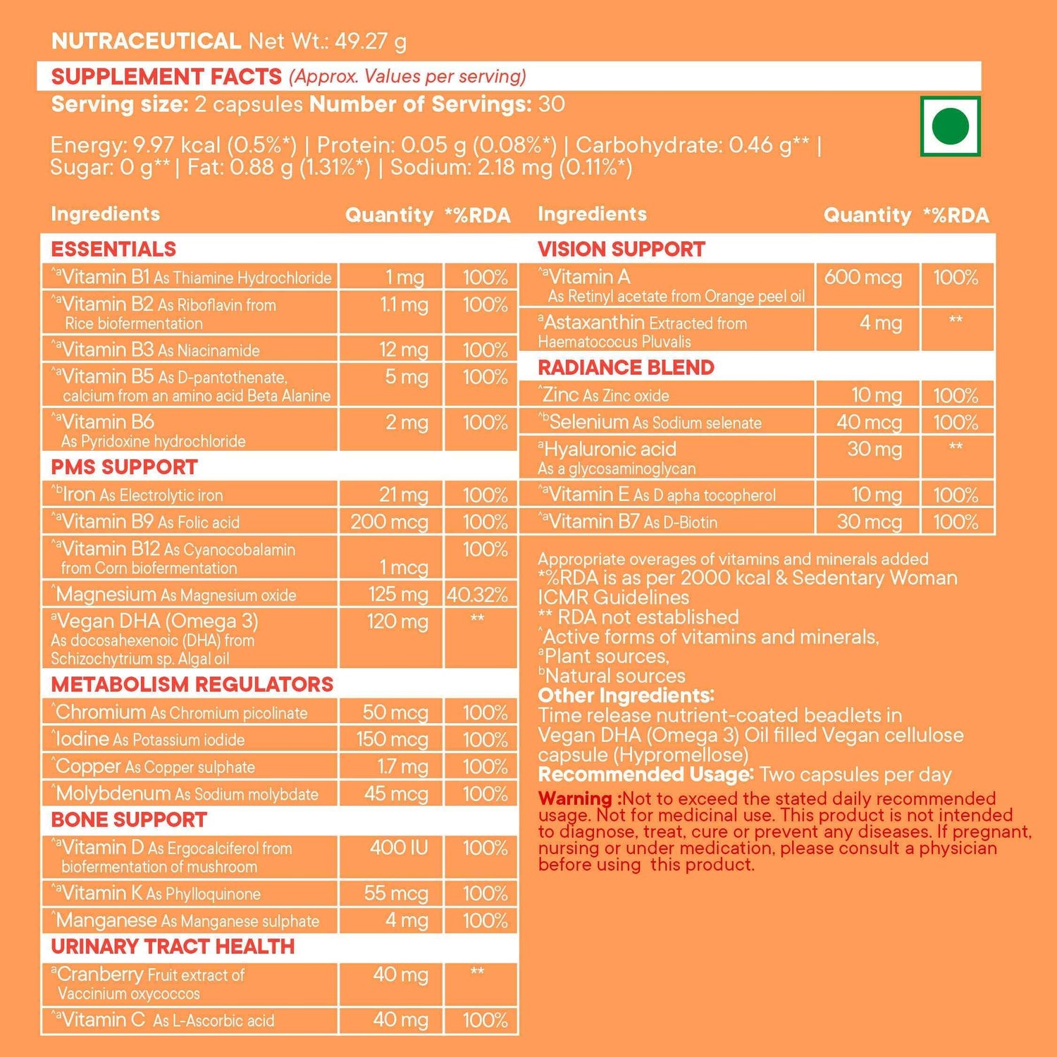 Wellbeing Nutrition Slow Multi + Omega for Her Capsules