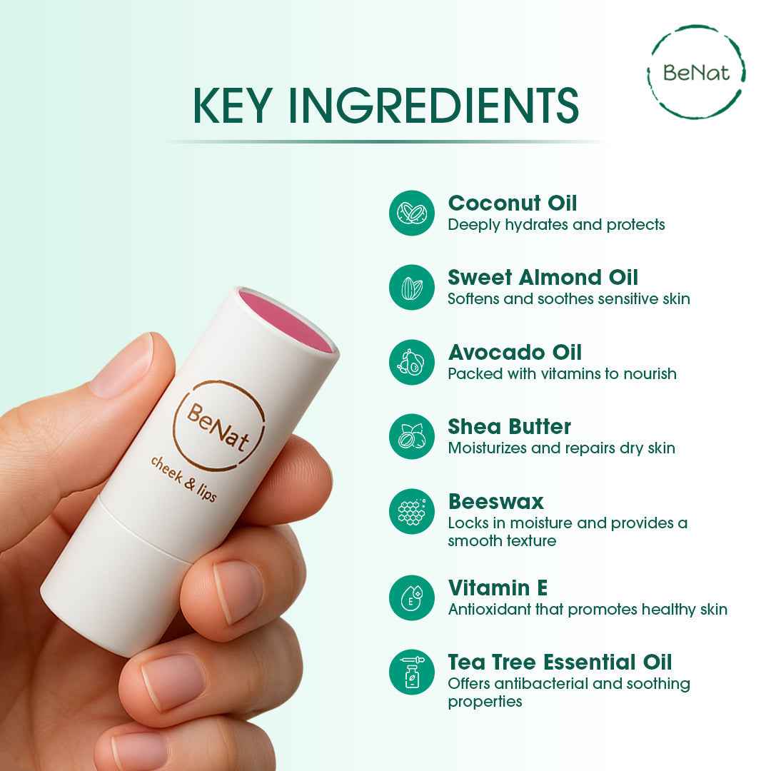 Lip &amp; Cheek Bloom. 2 in 1 Natural Lipstick for Vibrant Color.