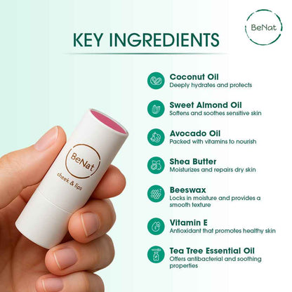 Lip &amp; Cheek Bloom. 2 in 1 Natural Lipstick for Vibrant Color.