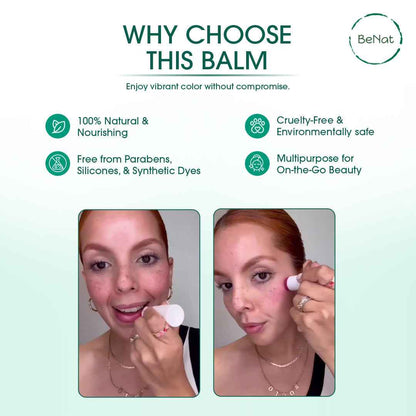 Lip &amp; Cheek Bloom. 2 in 1 Natural Lipstick for Vibrant Color.