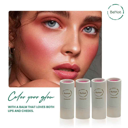 Lip &amp; Cheek Bloom. 2 in 1 Natural Lipstick for Vibrant Color.