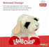 Multipet Mini Lamb Chop Officially Licensed, Plush, Squeak Pet Toy (White, 10&