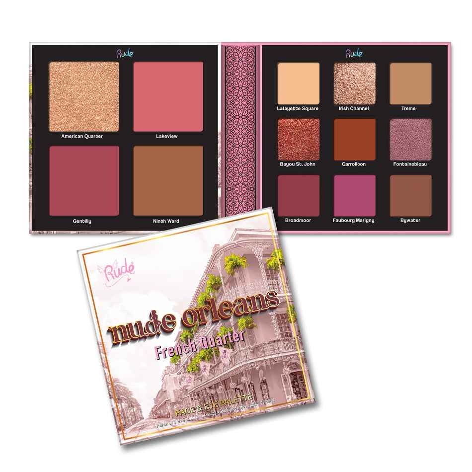 RUDE Nude Orleans Face &amp; Eye Palette