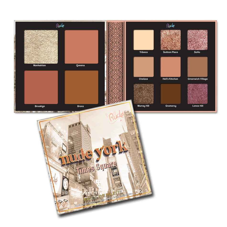 RUDE Nude York Face &amp; Eye Palette