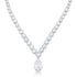 Bejeweled Cubic Zirconia Pear Drop Necklace