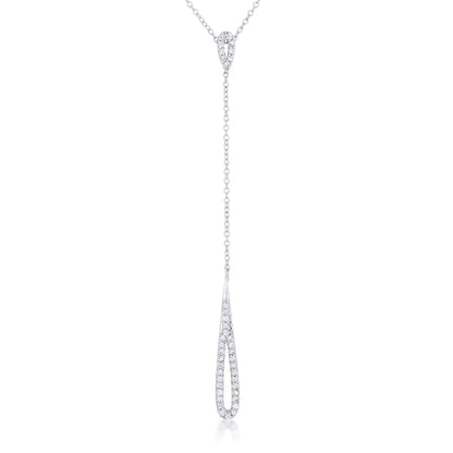 Avera Chrisette 0.4ct Cubic Zirconia Classic Drop Lariat Necklace