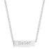 Luck Stainless Steel Bar Script Necklace