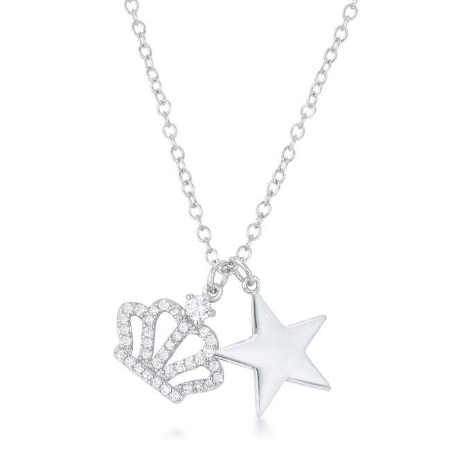 Vanessa Crown &amp;amp; Star Charm 0.4 ct Pendant
