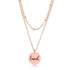 Delicate Rose gold Plated Necklace Loved