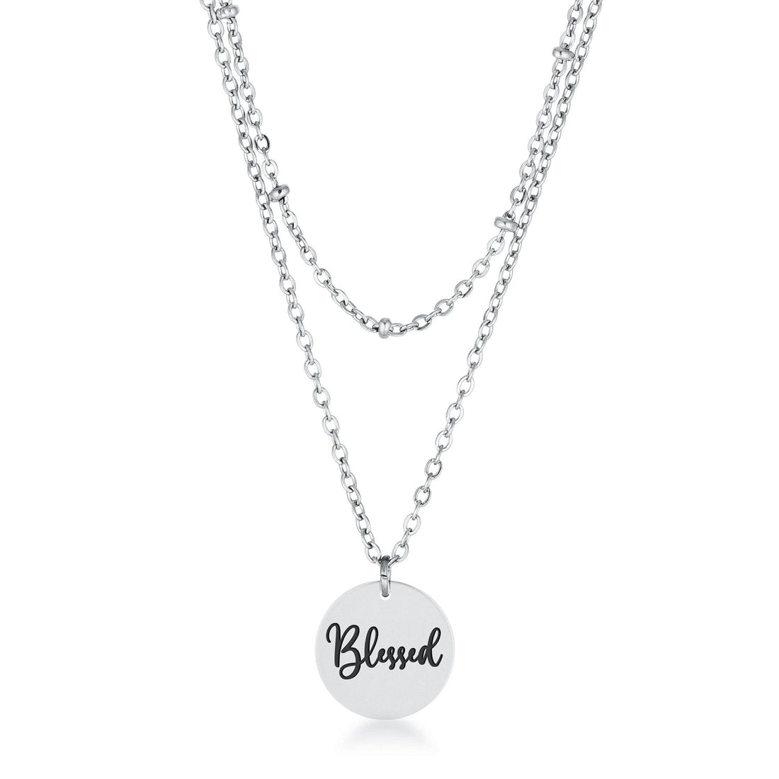 Delicate Silver Plated Necklace Blessed by Avera Group