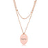 Double Chain FAITH Necklace Rose Gold