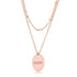 Double Chain HOPE Necklace Rose Gold