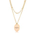 Double Chain FAITH Necklace Gold