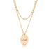 Double Chain LOVE Necklace Gold