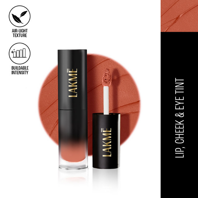 Lakme Xtraordin-Airy One-And-Done Lip, Eye &amp; Cheek Tint - Apricot Crush