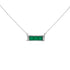 Sterling Silver Diamond Accent and Green Agate Bar Pendant Necklace by Bids.com