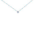 Sterling Silver Bezel Set Light Blue Aquamarine and Enamel Bead Chain Necklace by Bids.com