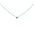 Sterling Silver Lab Created Emerald Bead Chain Necklace by Bids.com