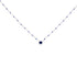 Sterling Silver Created Sapphire Bead Chain Necklace 18 Inch by Bids.com