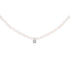 Sterling Silver Moonstone Bead Station Necklace with Diamond Accent by Bids.com