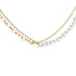 18K Yellow Gold Vermeil Cultured Pearl Strand Necklace with Rolo and Paperclip Chain by Bids.com