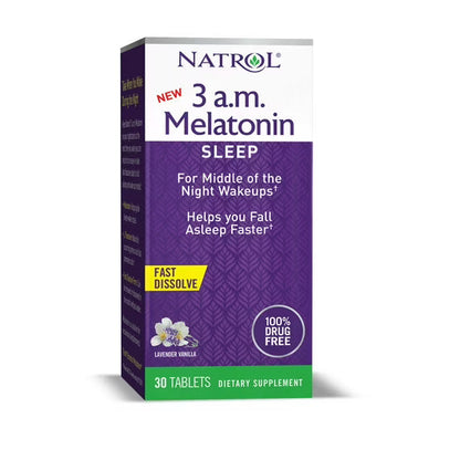 Natrol 3 A.M. Melatonin Fast Dissolve Tablets – Lavender Vanilla | 60ct by Top Vita Shop