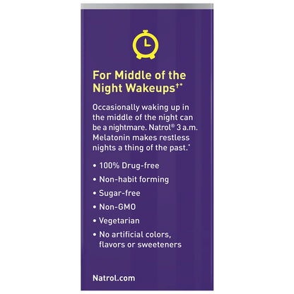 Natrol 3 A.M. Melatonin Fast Dissolve Tablets – Lavender Vanilla | 60ct by Top Vita Shop