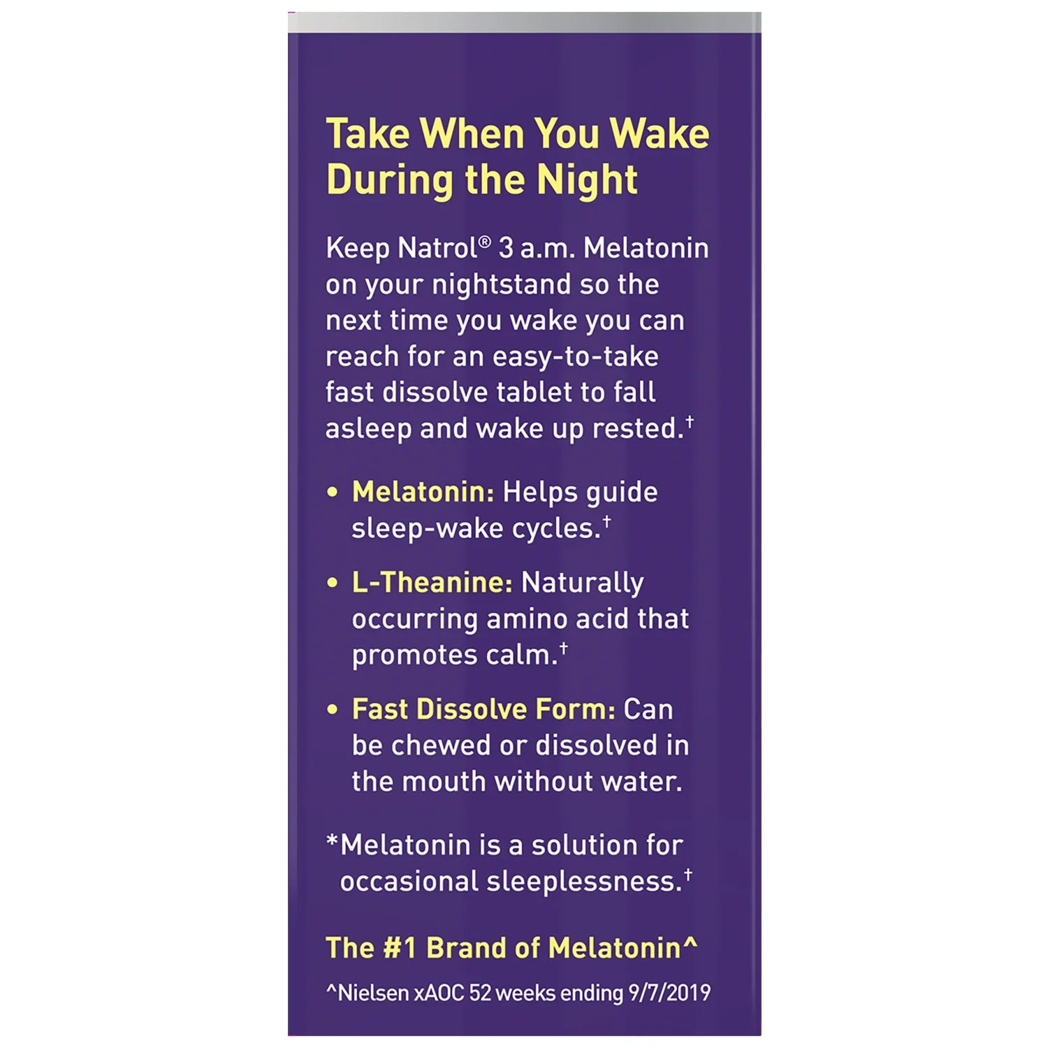 Natrol 3 A.M. Melatonin Fast Dissolve Tablets – Lavender Vanilla | 60ct by Top Vita Shop